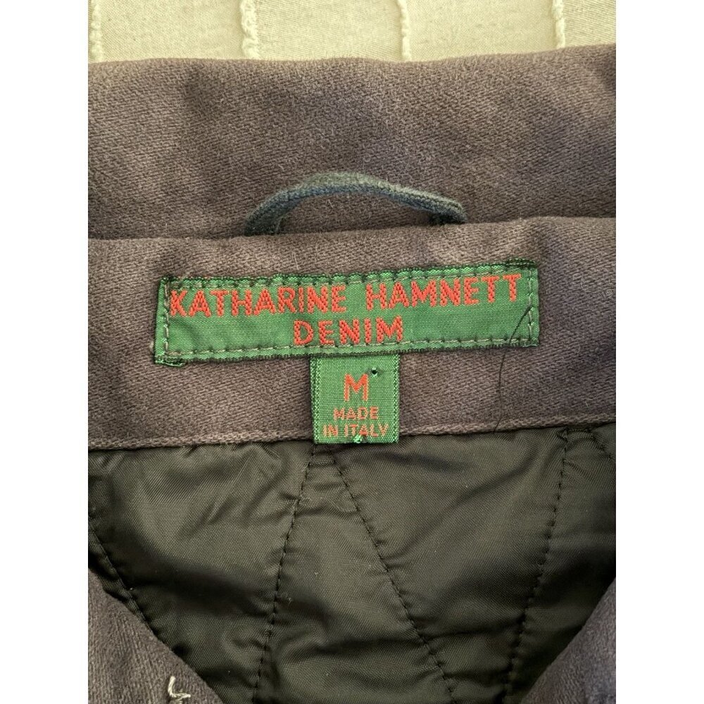 Katharine Hamnett Denim Brown Women’s Lined Jacket Size Medium Made In Italy - Picture 4 of 8